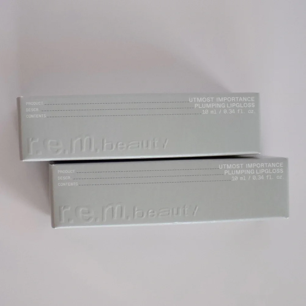R.E.M Beauty Utmost Importance Clear Plumping Lip Gloss x2 NIB
